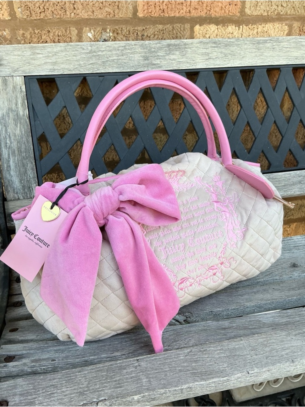 Juicy couture pink bow bag🎀